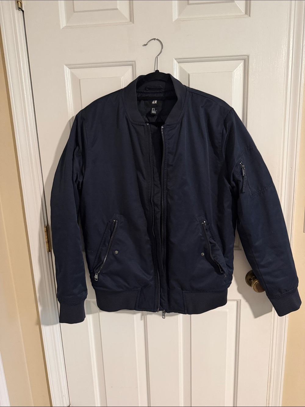 H&M Men's Dark Navy Bomber Jacket